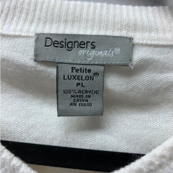 Designers Originals White Petite Luxelon PL Cardigan With Pearl Buttons 100% Acr - Picture 4 of 8
